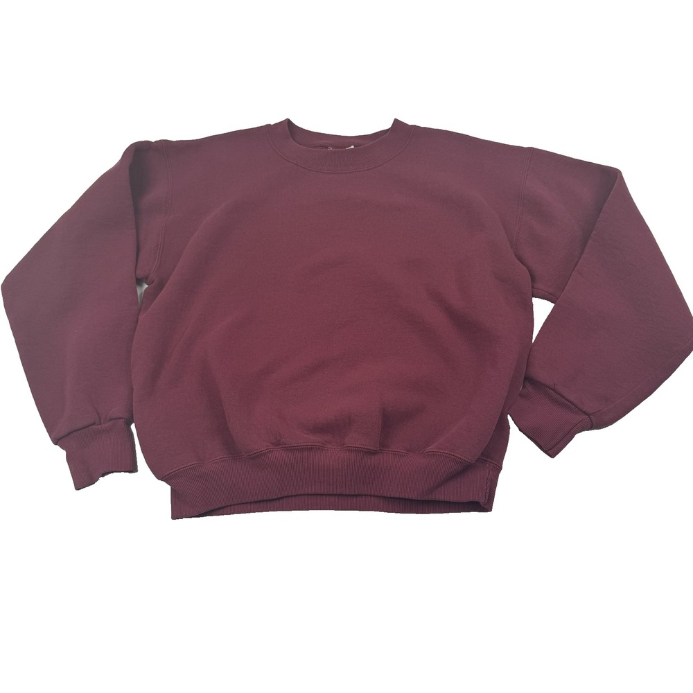 Vintage Nutmeg Mills Sweatshirt Mens Medium Maroon Crewneck Pullover USA 90s